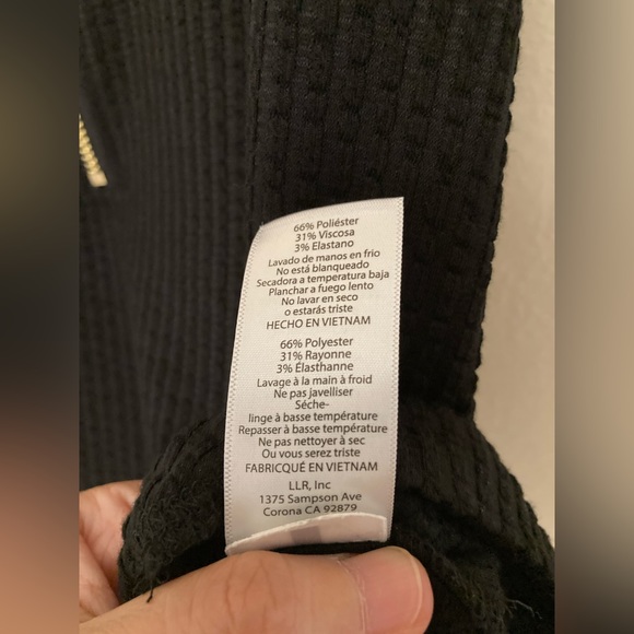 LuLaRoe Rachael V-Neck Zipper Sleeveless Top — black, gold zipper, size XXS. - Picture 6 of 8